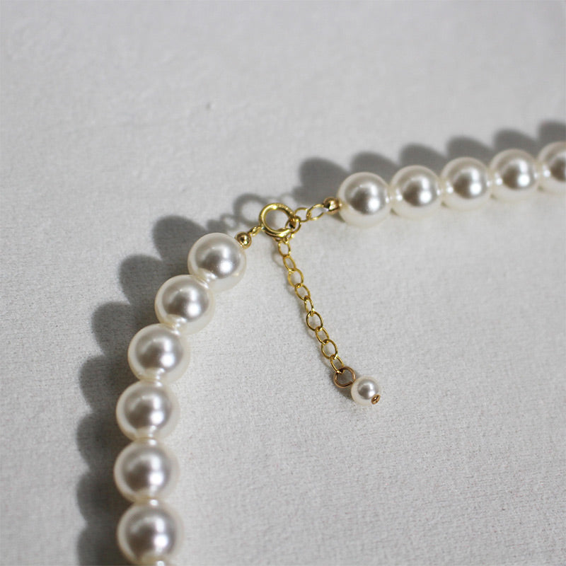 PEETTY round white artificial pearl necklace pearl jewelry 3