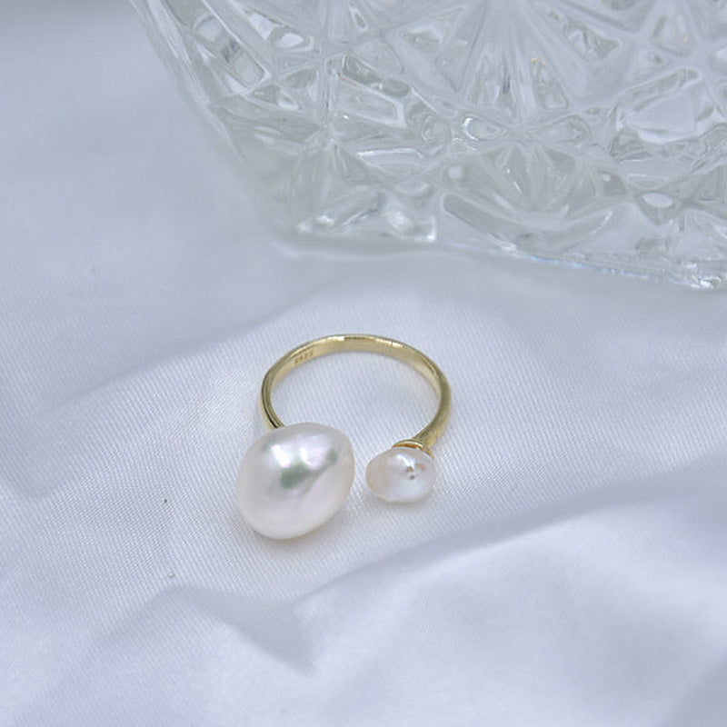 PEETTY 3-8mm special shaped pearl ring 3