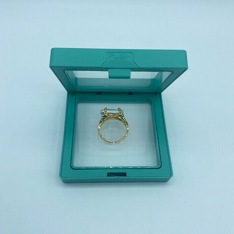 PEETTY square baroque claw setting pearl ring 10