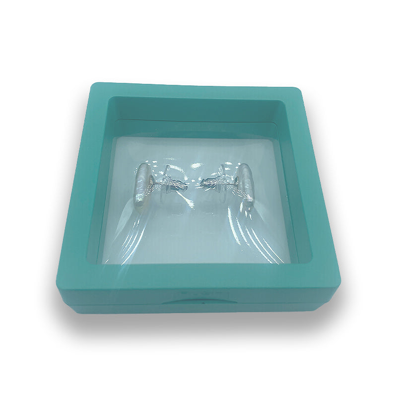 PEETTY square baroque pearl stud earrings package