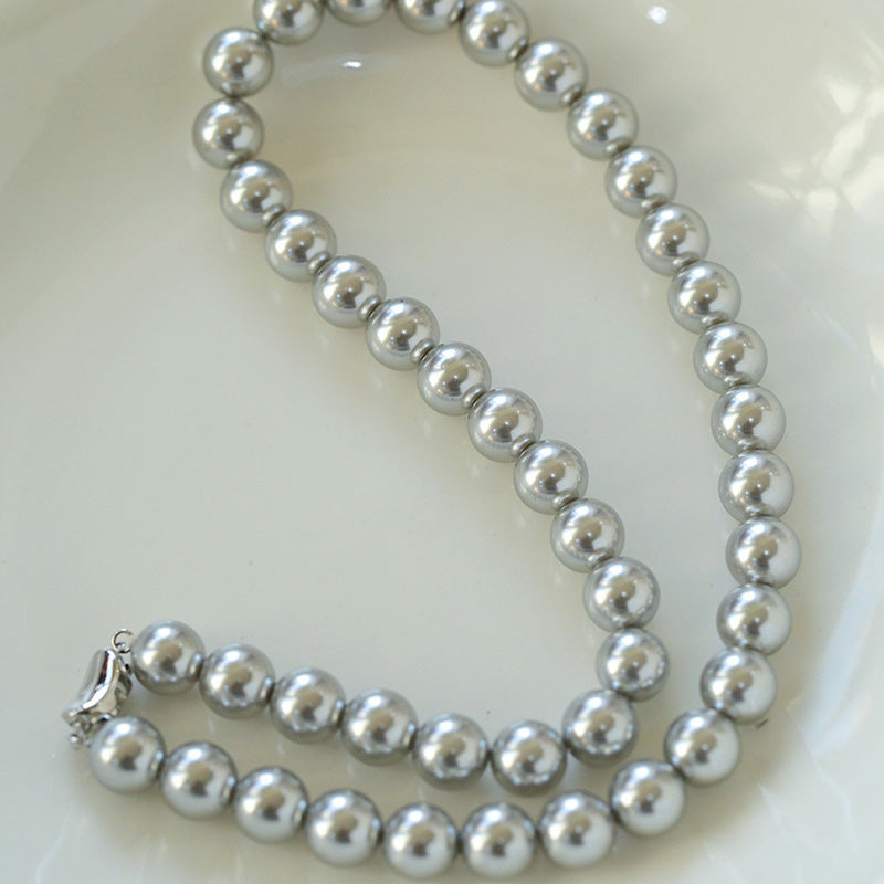 PEETTY artificial round pearl necklace akoya tahitian the south sea pearl 30