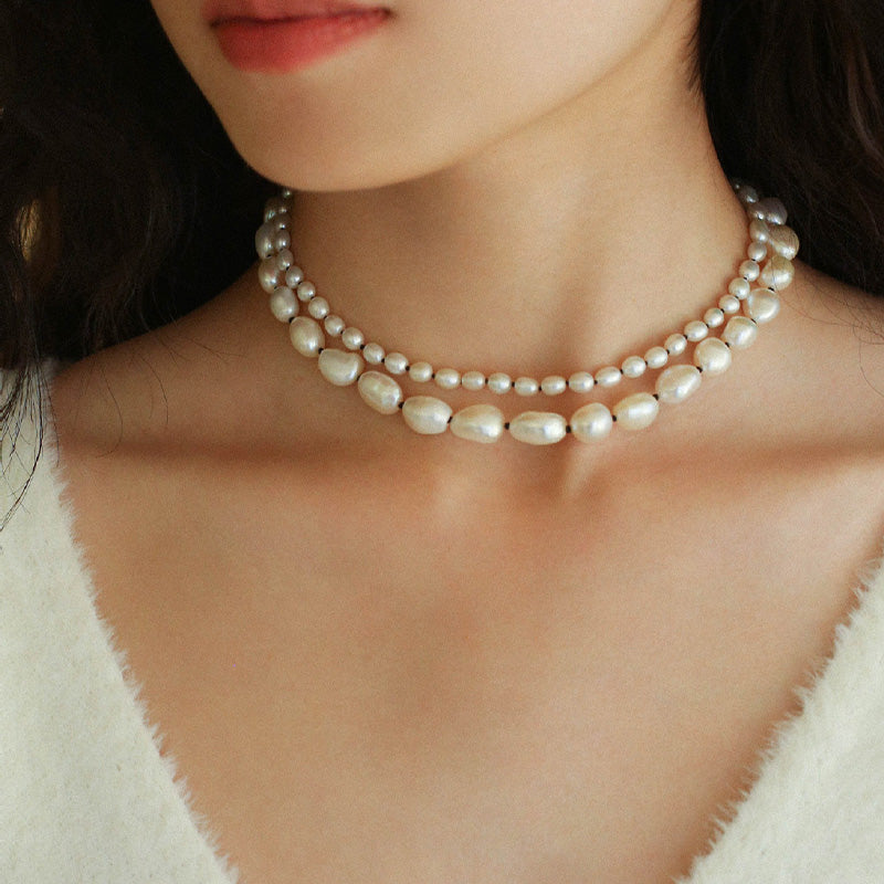 PEETTY baroque pearl necklace simple large small pearl 02