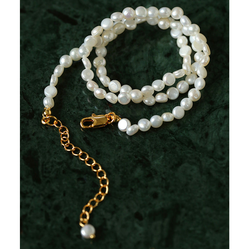 PEETTY freshwater mabe pearl necklace simple style 2