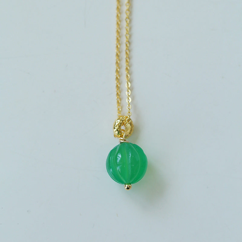 PEETTY lantern agate necklace earrings multicolor dangles green necklace