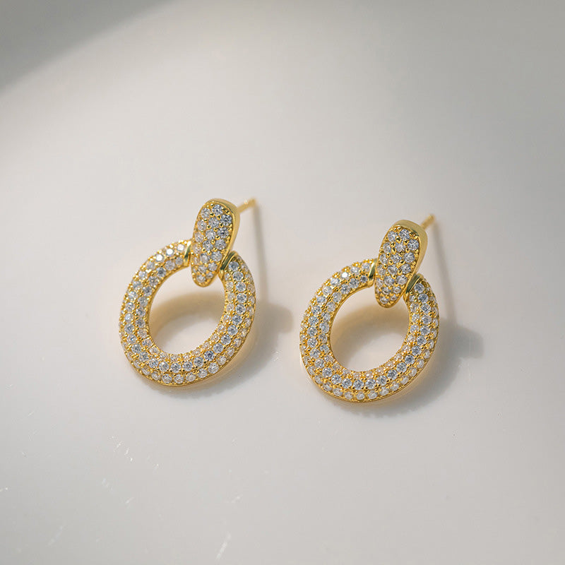 PEETTY moissanite diamond earrings 18k gold plated 11