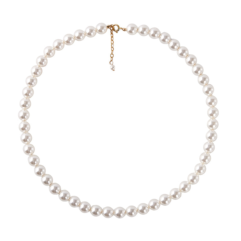 PEETTY round white artificial pearl necklace pearl jewelry 40cm