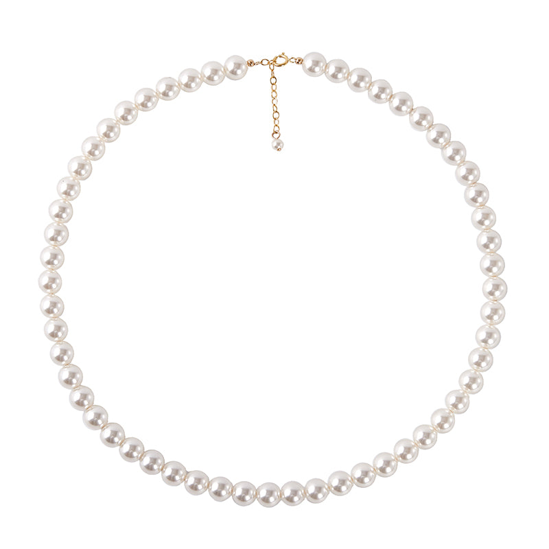 PEETTY round white artificial pearl necklace pearl jewelry 45cm
