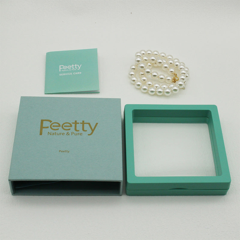 PEETTY round white artificial pearl necklace pearl jewelry package