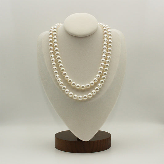 PEETTY round white artificial pearl necklace pearl jewelry show