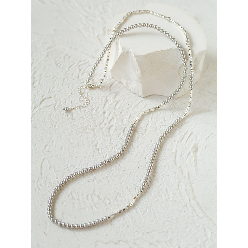 PEETTY simple mini pearl necklace white grey pearl 40