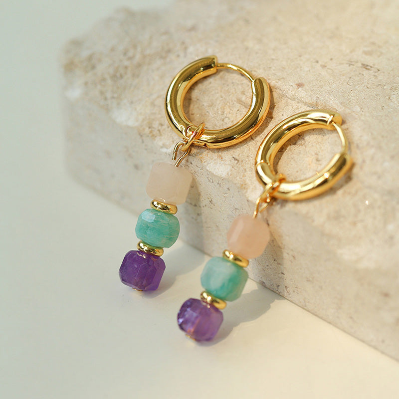 PEETTY sugar cube colorful earrings