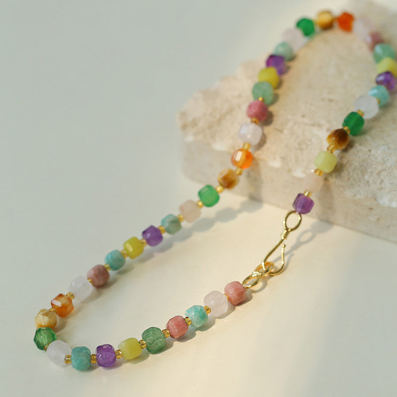 PEETTY sugar cube colorful necklace