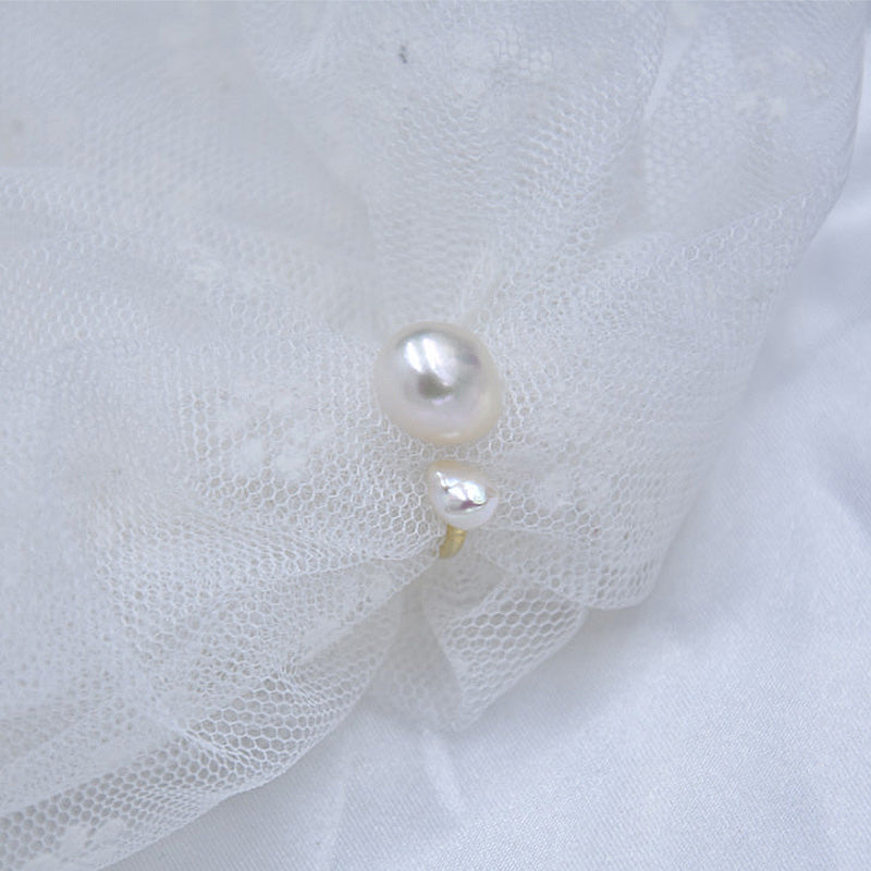 PEETTY 3-8mm special shaped pearl ring 2