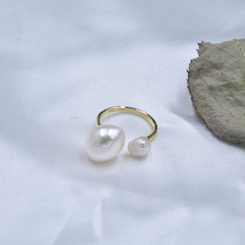 PEETTY 3-8mm special shaped pearl ring 6
