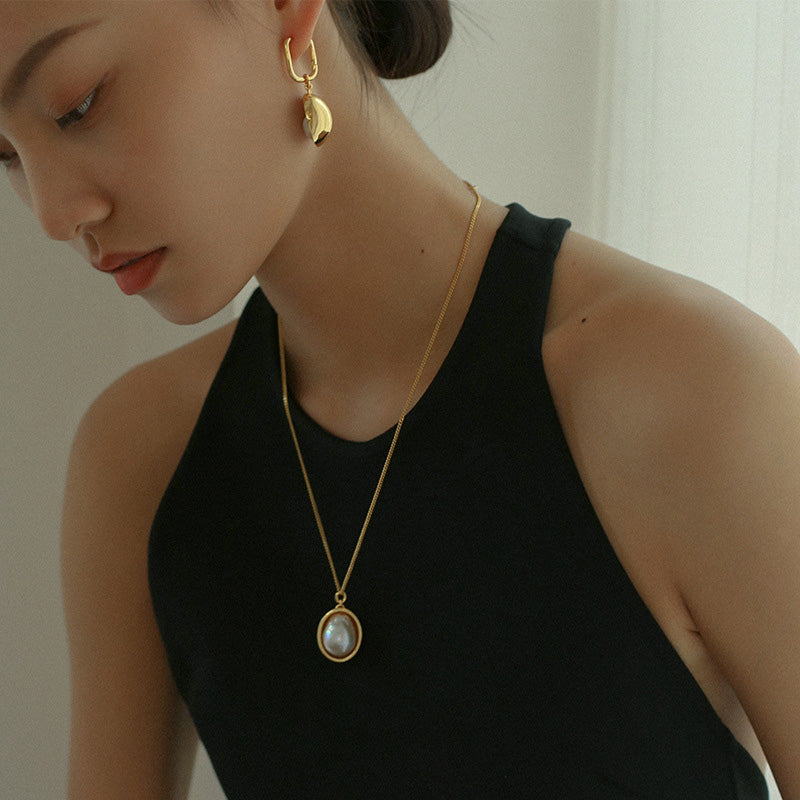 PEETTY baroque pearl oval drop earrings 6