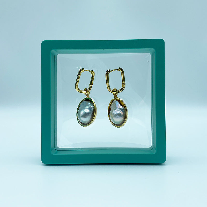 PEETTY baroque pearl oval drop earrings packaging