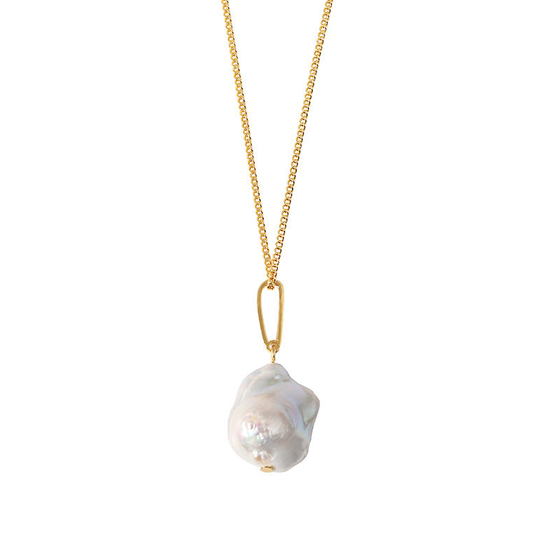 PEETTY baroque pearl pendant long sweater chain 1