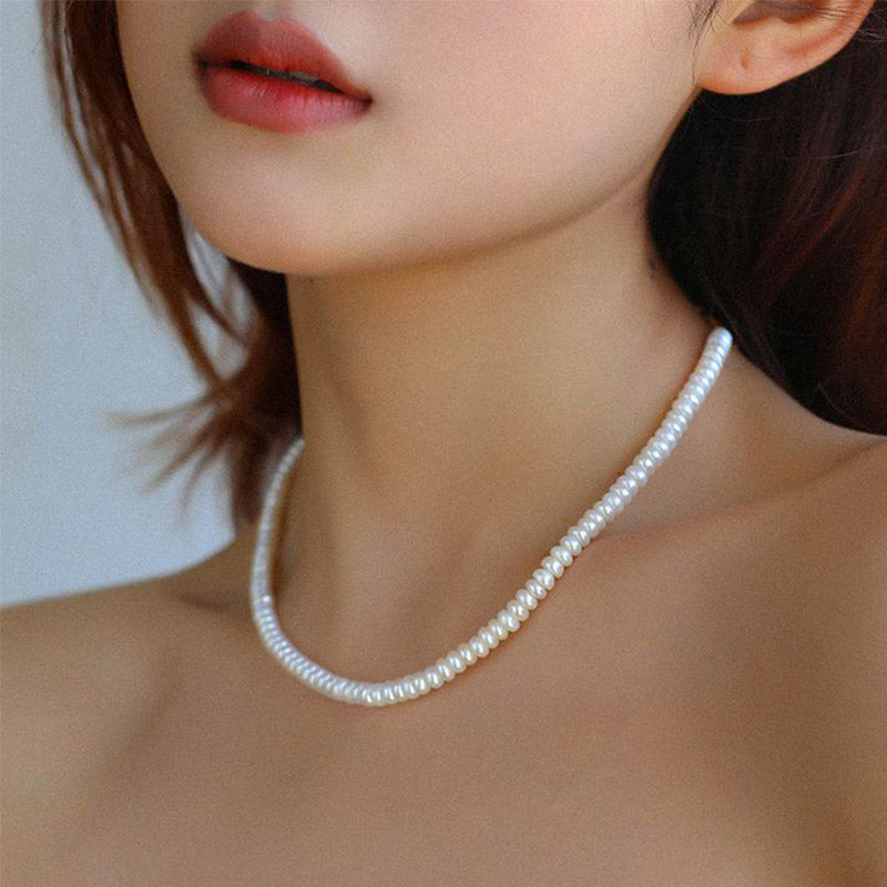 PEETTY classic bread baroque pearl choker pearl necklace 5