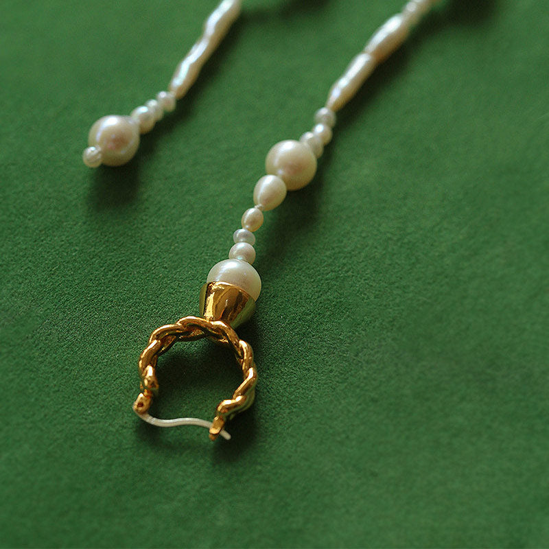 PEETTY long baroque pearl dangles handmade earrings detail 1