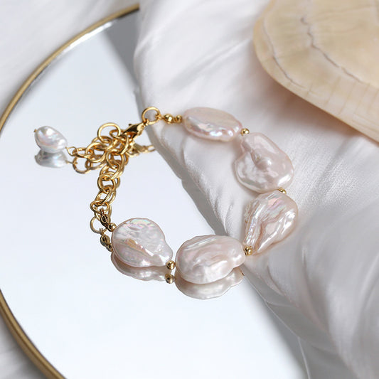 PEETTY simple freshwater baroque pearl bracelet 1