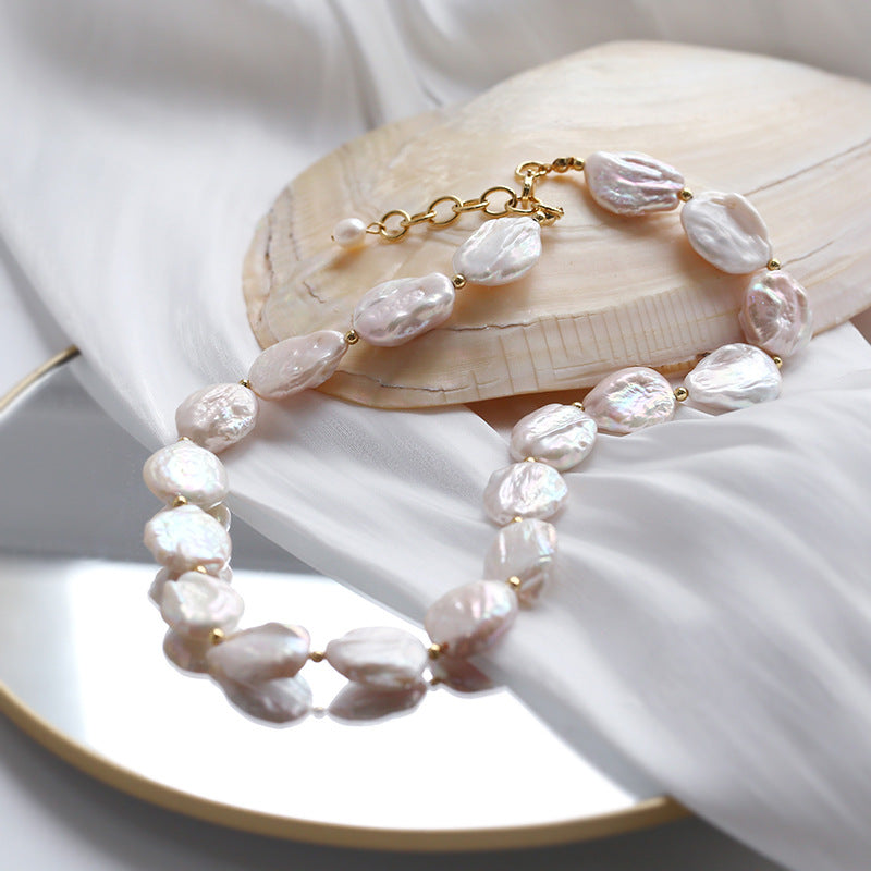 PEETTY simple freshwater baroque pearl necklace 2