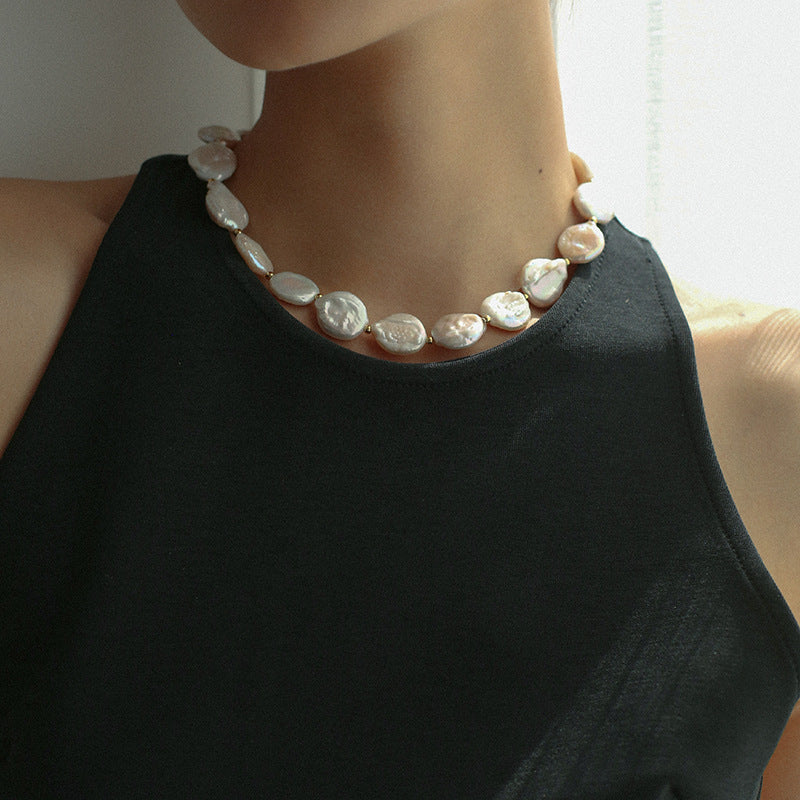 PEETTY simple freshwater baroque pearl necklace 5