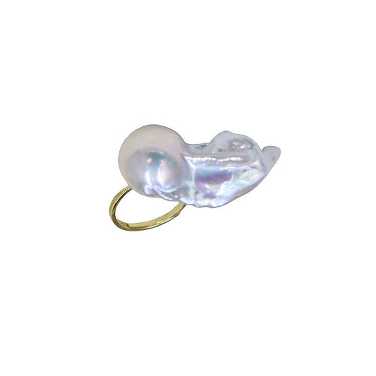 PEETTY simple special shape baroque pearl ring 1