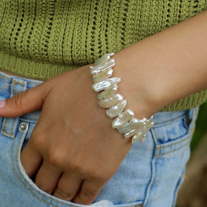 PEETTY special shaped baroque pearl bracelets 5
