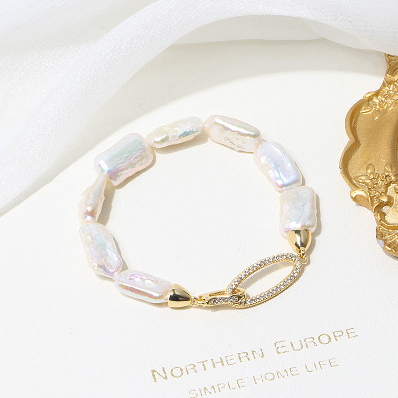 PEETTY square baroque pearl bracelet 2
