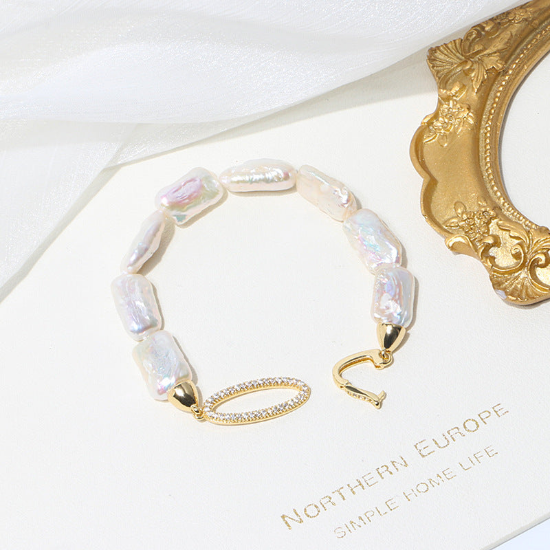 PEETTY square baroque pearl bracelet 3