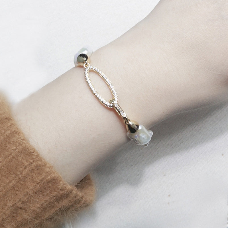 PEETTY square baroque pearl bracelet 5